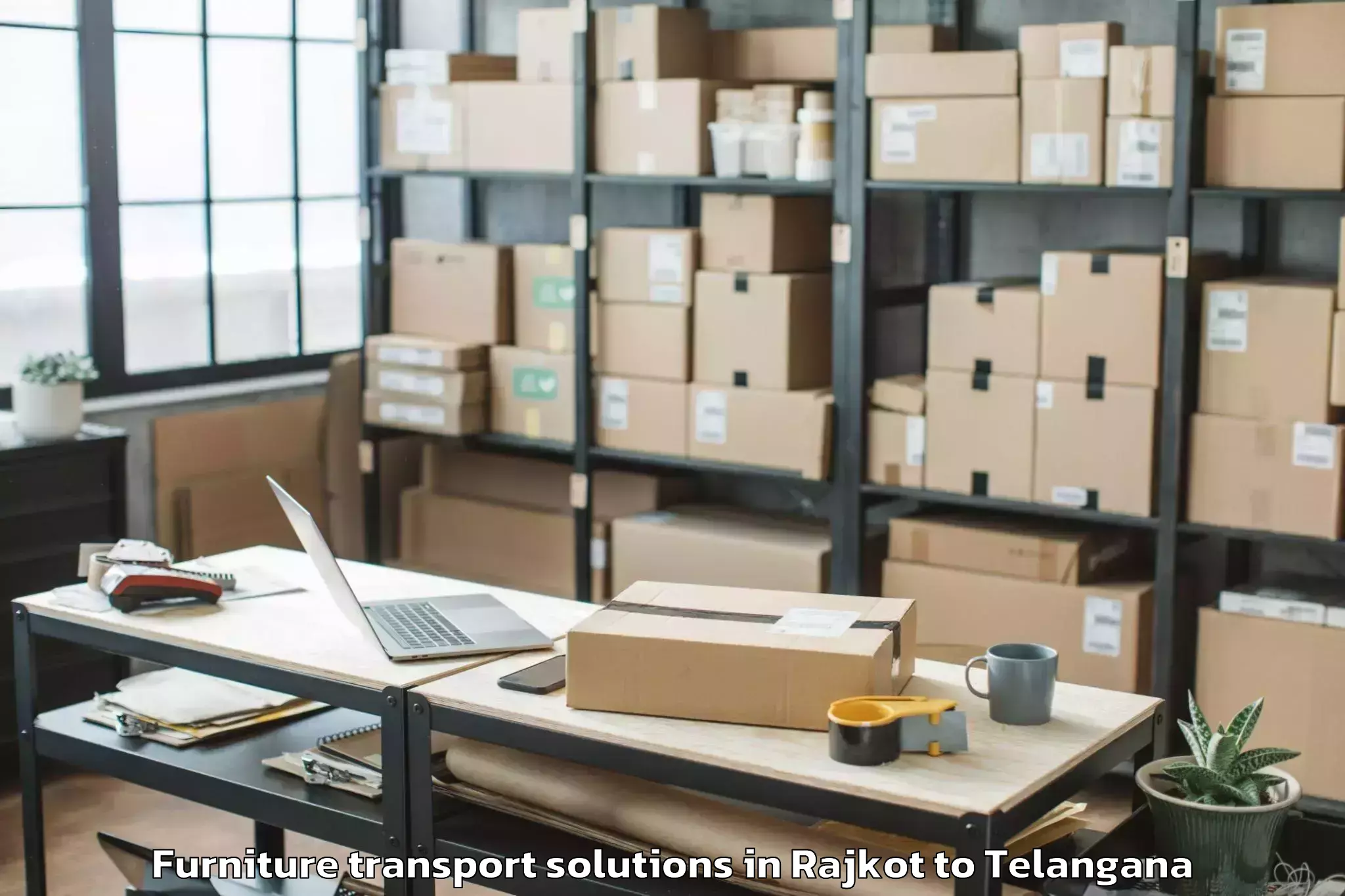 Affordable Rajkot to Balkonda Furniture Transport Solutions